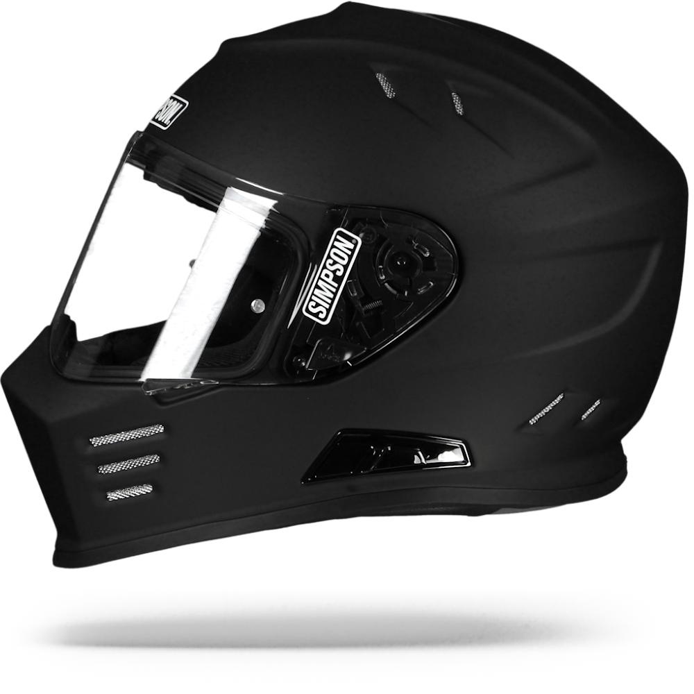 Simpson Venom Solid Black Motorhelm - Verkrijgbaar bij Revshop! - Revshop.eu