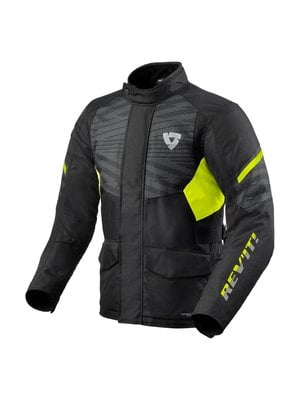 REV'IT! Motorcycle Jacket Duke H2O Zwart-Neon-Geel