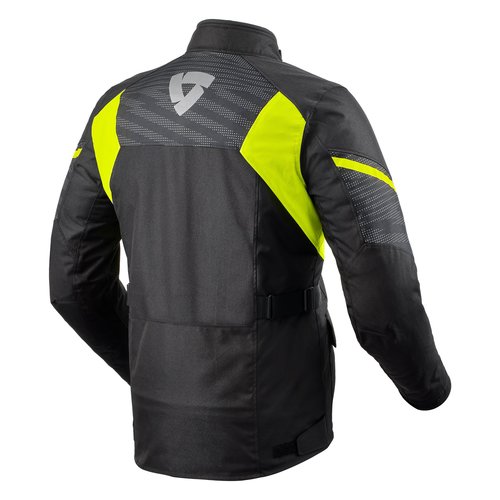 REV'IT! Motorcycle Jacket Duke H2O Zwart-Neon-Geel