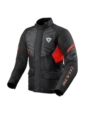 REV'IT! Motorradjacke Duke H2O Schwarz-Rot