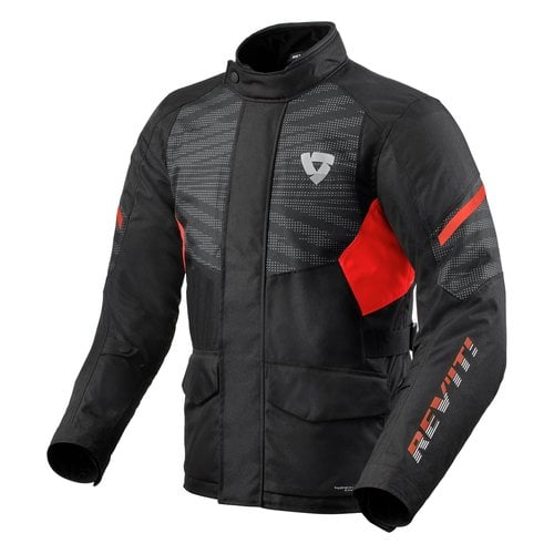 REV'IT! Motorradjacke Duke H2O Schwarz-Rot