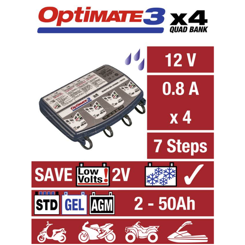 TecMate Tecmate Optimate 3 x 4 Tm454 Erhaltungsladegerät