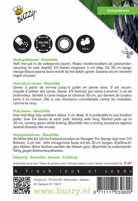Stokspekbonen Blauhilde zaden