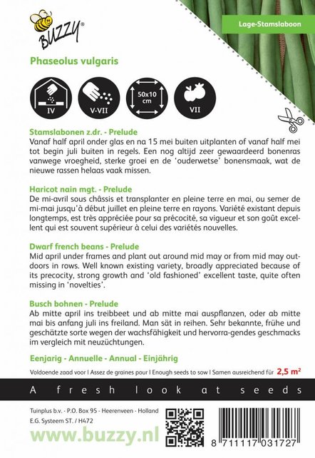 Stamslabonen Prelude zaden