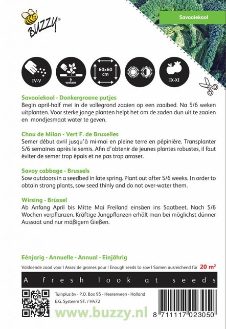 Donkergroene Savooiekoolzaden