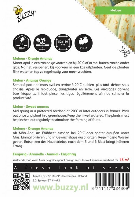 Meloen Oranje Ananas zaden Meloen Oranje Ananas zaden