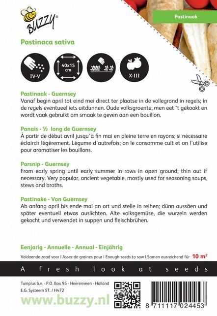Pastinaak Demi-Long De Guernsey zaden