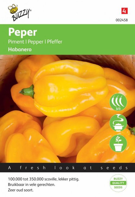 Peper Habanero oranje zaden