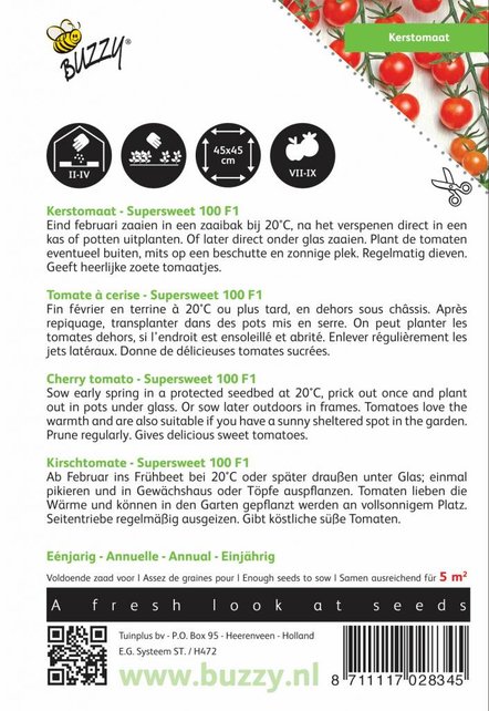 Kerstomaat Supersweet 100 F1 zaden