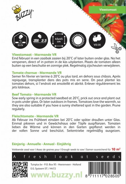 Vleestomaat Marmande VR zaden