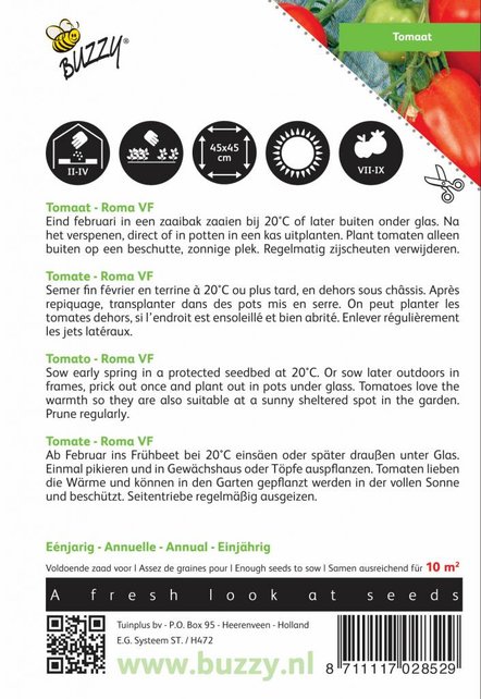 Tomaat Roma VF zaden
