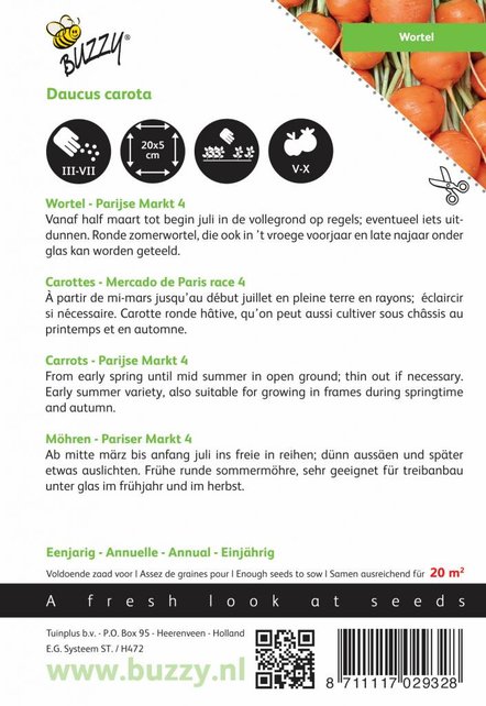 Wortelen Parijse Markt 4 zaden