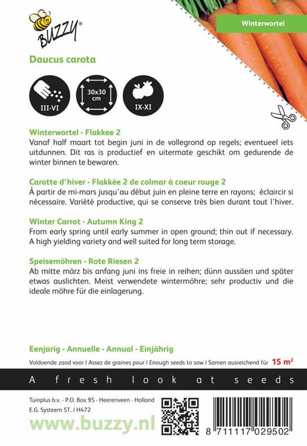 Wortelen Flakkee zaden Wortelen Flakkee zaden