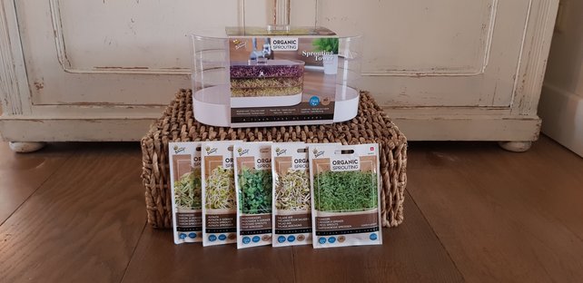 Cadeau pakket kiemgroente ''sprouting'' Cadeau pakket kiemgroente ''sprouting''