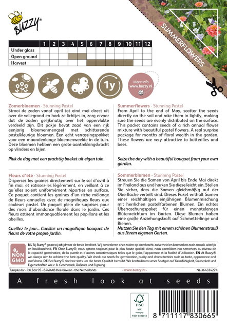 Zomerbloemen - Stunning Pastel gemengd