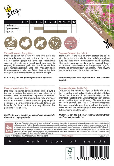 Zomerbloemen - Pretty pink