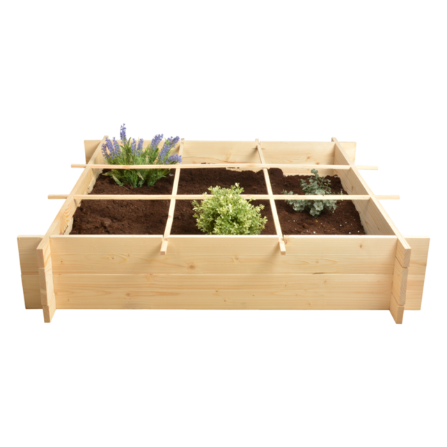 Vierkante meter moestuin hout