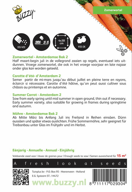 Zomerwortel Amsterdamse Bak