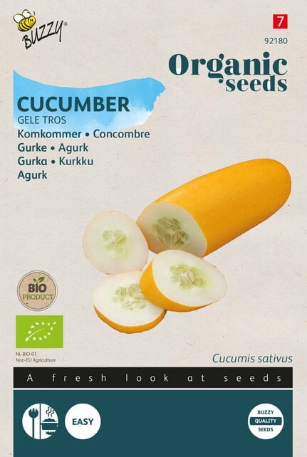 Gele Komkommer BIO Zaden kopen | Biologische moestuin