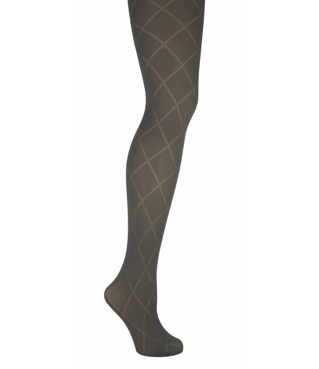 60 denier fashion panty met ruit