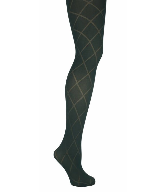 60 denier fashion panty met ruit