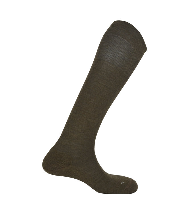 Merino wol Dunne merino wollen kniekous met badstofzool