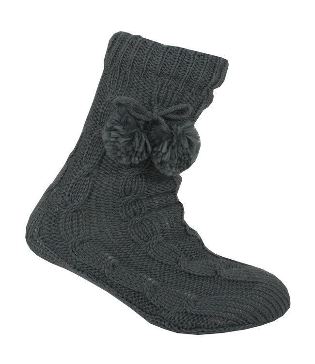 Huissok met kabelmotief extra dik gevoerd