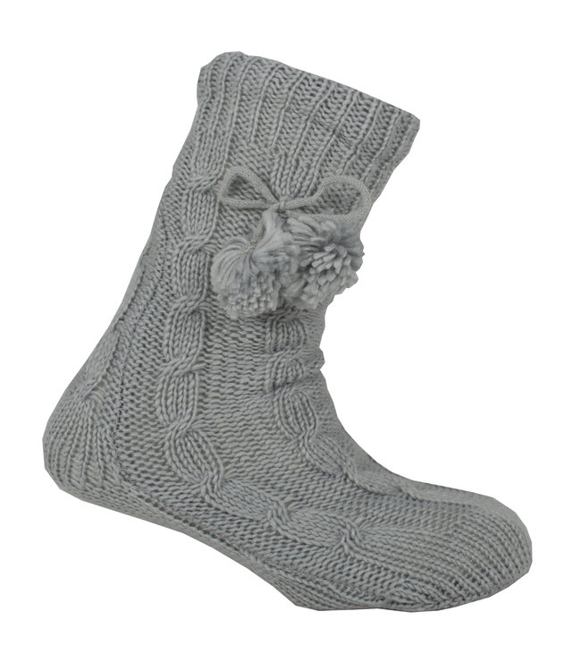 Huissok met kabelmotief extra dik gevoerd