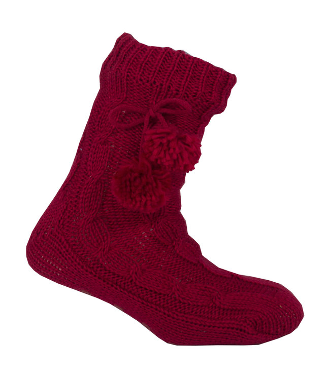 Huissok met kabelmotief extra dik gevoerd