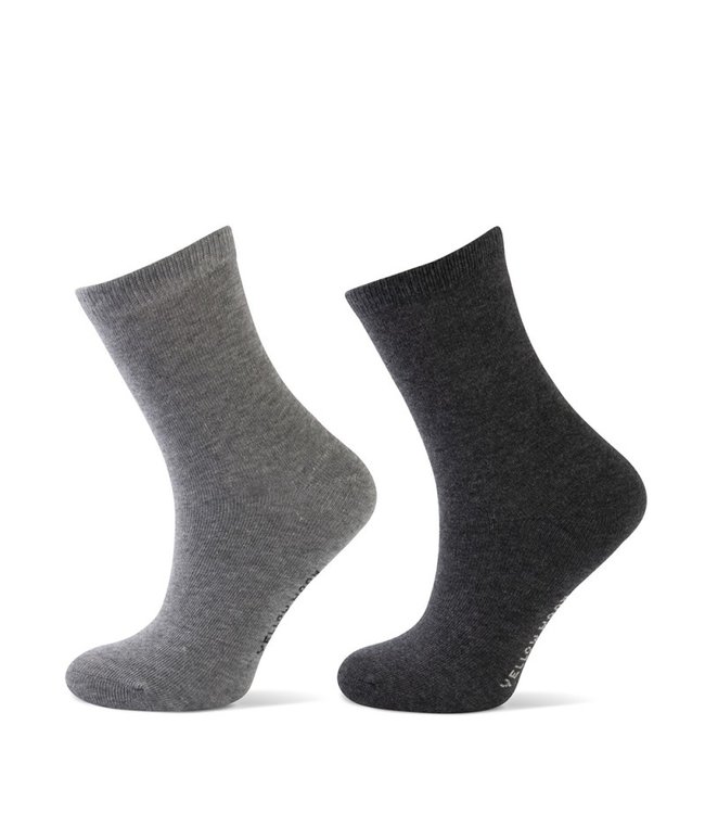 Yellow moon Katoenen kindersokken naadloos 2 paar