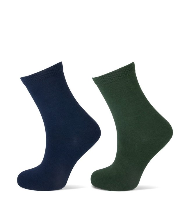 Yellow moon Katoenen kindersokken naadloos 2 paar