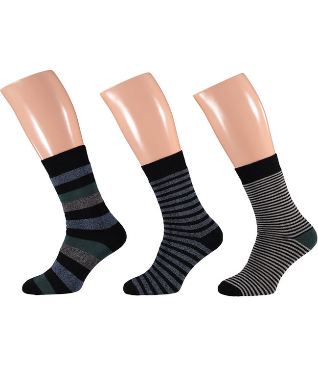 Apollo Badstof sokken katoen gestreept naadloos