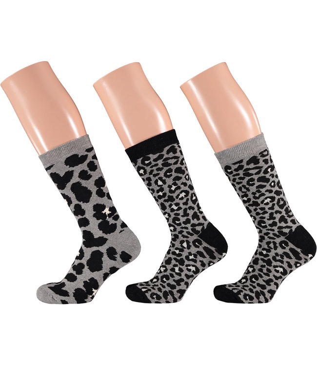 Apollo Badstof sokken katoen tijgerprint naadloos