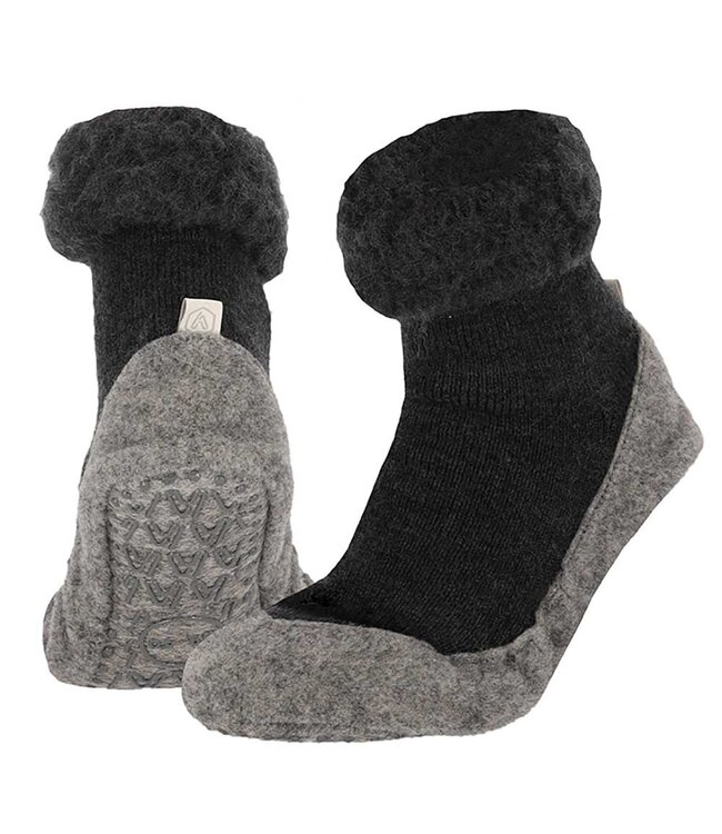 Apollo Wollen pantoffels met stevige zool