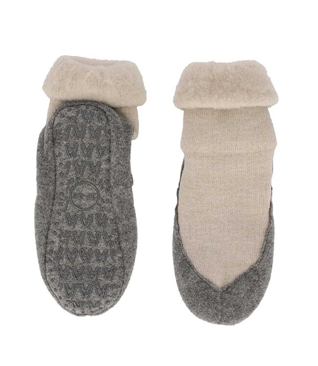 Apollo Wollen pantoffels met stevige zool