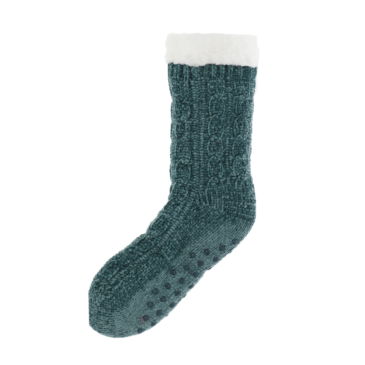 United Labels Garfield Hut Socks - Gebreide huissokken met sherpavoering voor dames, knuffelsokken, pluizige wintersokken, warme damessokken, eenheidsmaat blauw, blauw