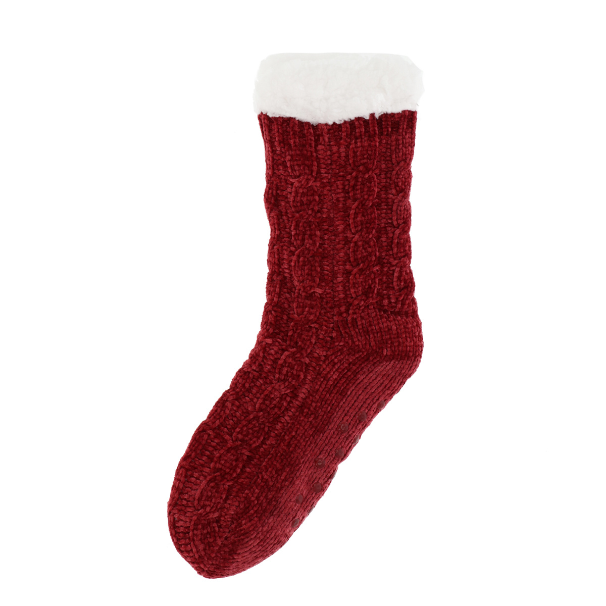 United Labels Die Schlümpfe Hüttensokken, gebreide huissokken met sherpa- voering voor dames, knuffelsokken, wollige wintersokken, warme damessokken, eenheidsmaat, blauw