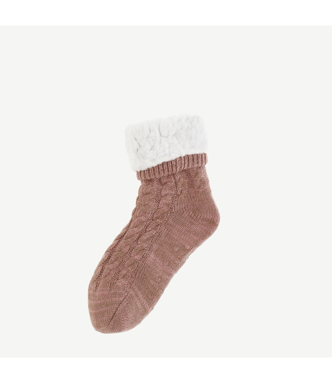 Basset Kabel huissokken met extra dikke voering en antislip