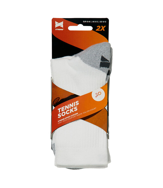 Xtreme sockswear Padel/tennis sokken volledig naadloos 2 paar