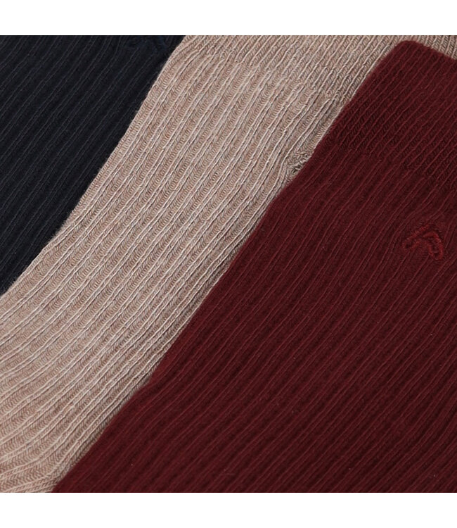 Apollo Bamboe sokken met rib motief naadloos 3 paar