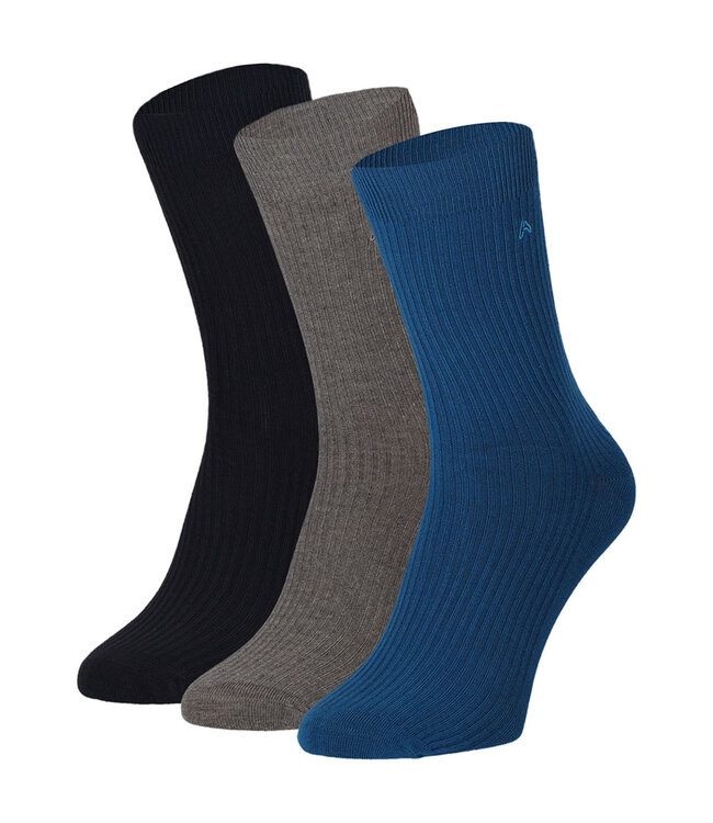 Apollo Bamboe sokken met rib motief naadloos 3 paar