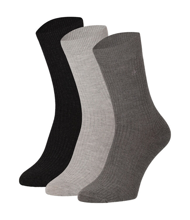 Apollo Bamboe sokken met rib motief naadloos 3 paar