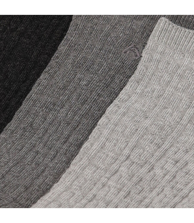 Apollo Bamboe sokken met kabel motief naadloos 3 paar