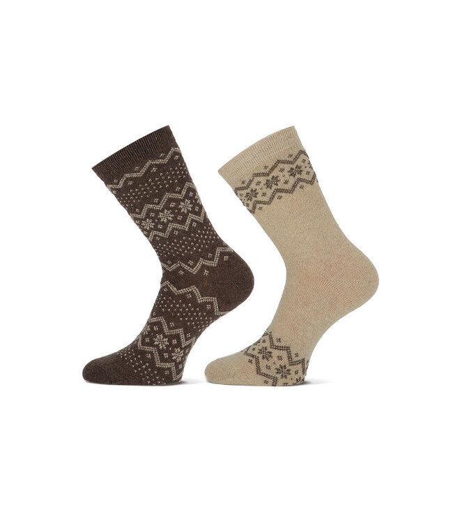 Teckel Noorse sokken wolmix teckel 2 paar