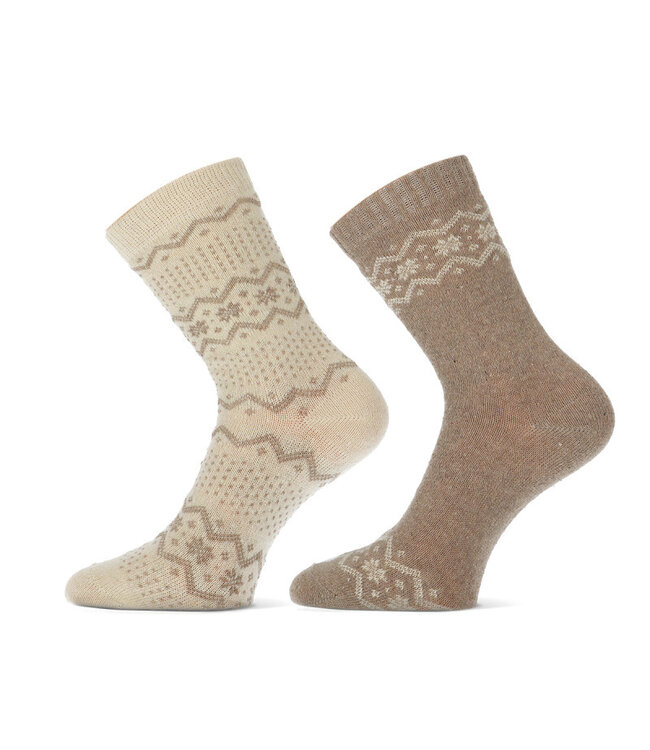 Teckel Noorse sokken wolmix teckel 2 paar