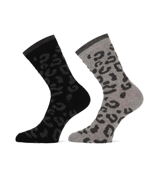 Teckel Tijgerprint sokken wolmix teckel 2 paar