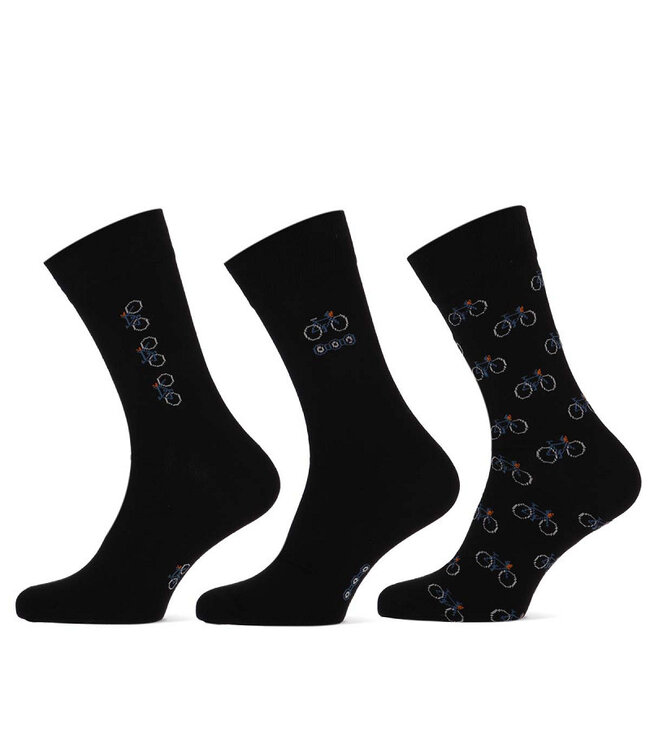 Teckel Vrolijke sokken fietsen volledig naadloos  3 paar