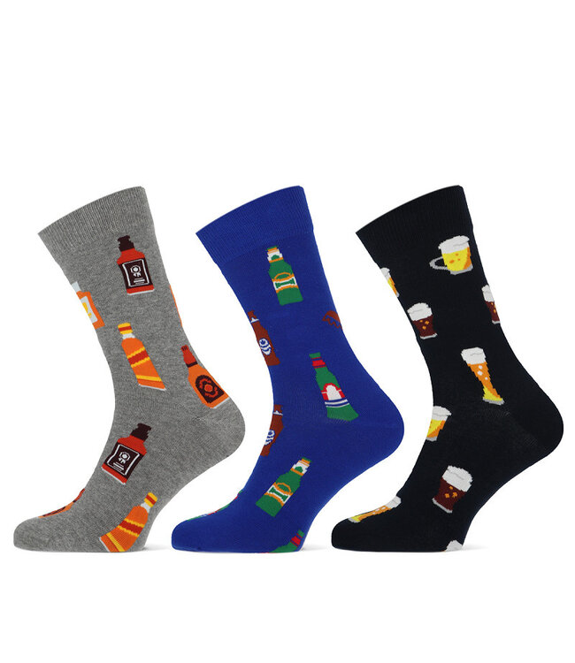 Teckel Vrolijke sokken drank volledig naadloos 3 paar