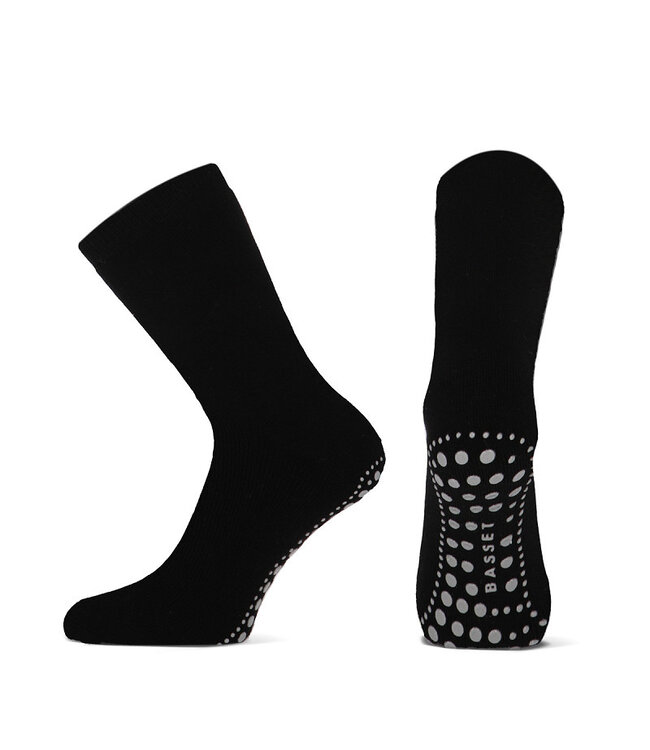 Basset Wollen huissok met stevige antislipzool