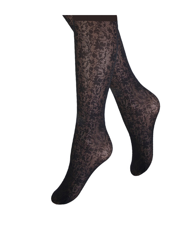 Marianne 50 denier panty kniekousen Marianne bloemen
